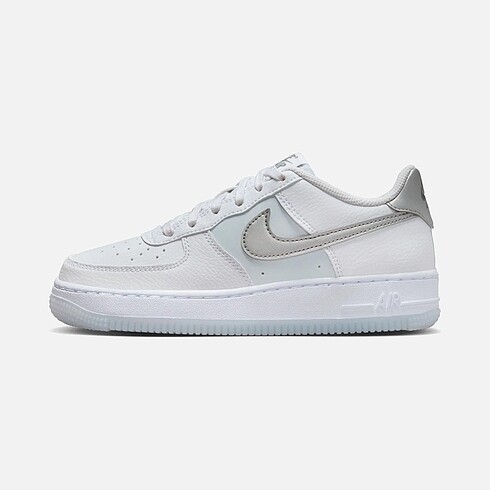 Nike nike air force 1 metallic silver swoosh gs