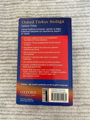Oxford  İngilizce Türkçe Sözlük - Görsel 2