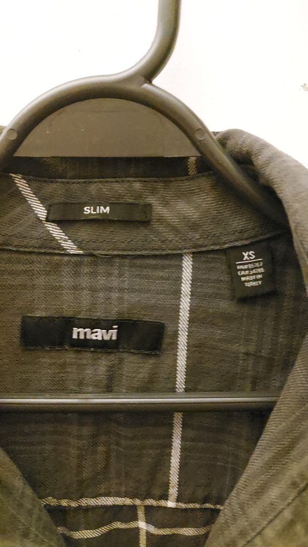 Gri Çizgili Slim Fit Erkek Gömlek - Görsel 4