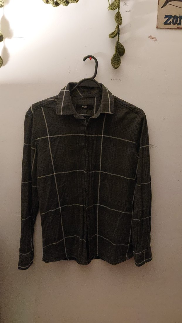 Gri Çizgili Slim Fit Erkek Gömlek - Görsel 3