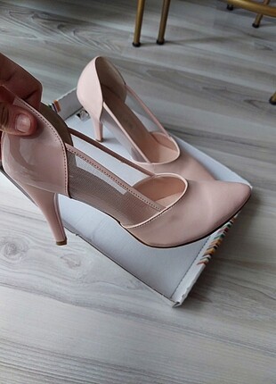 Transparan Pudra renk stiletto