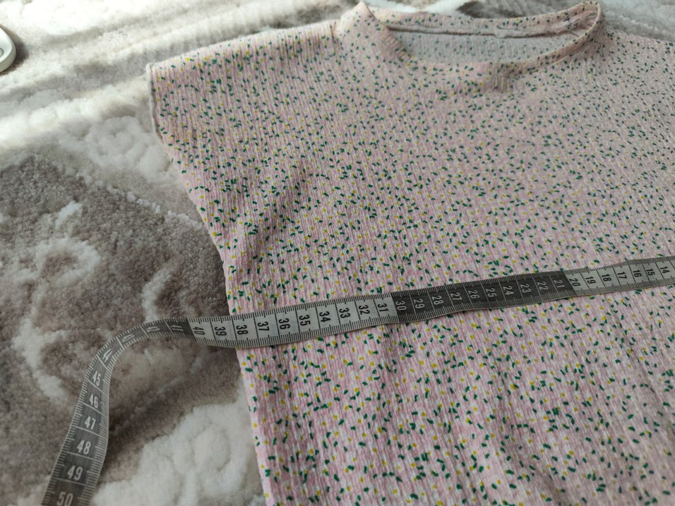 pembe  Kısa Kollu Baskılı Bluz - Görsel 5