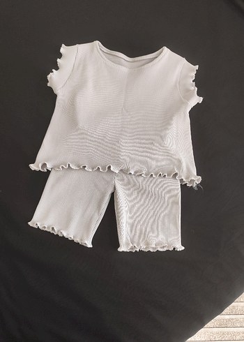 Bebek Kız mavi  Kısa Kollu Takım - Görsel 2