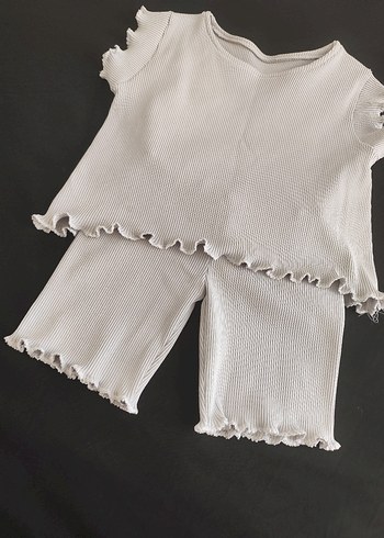 Bebek Kız mavi  Kısa Kollu Takım - Görsel 4