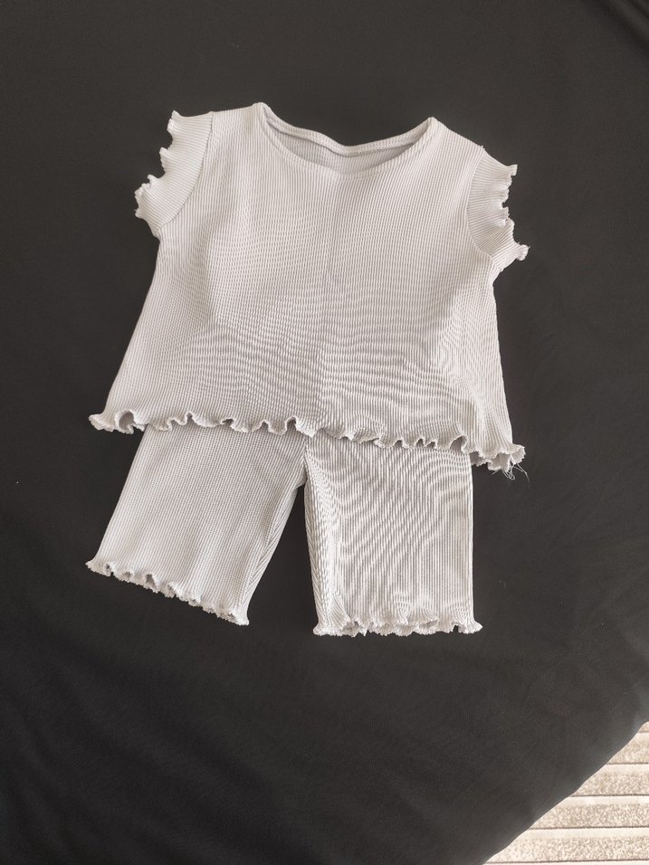 Bebek Kız mavi  Kısa Kollu Takım - Görsel 2