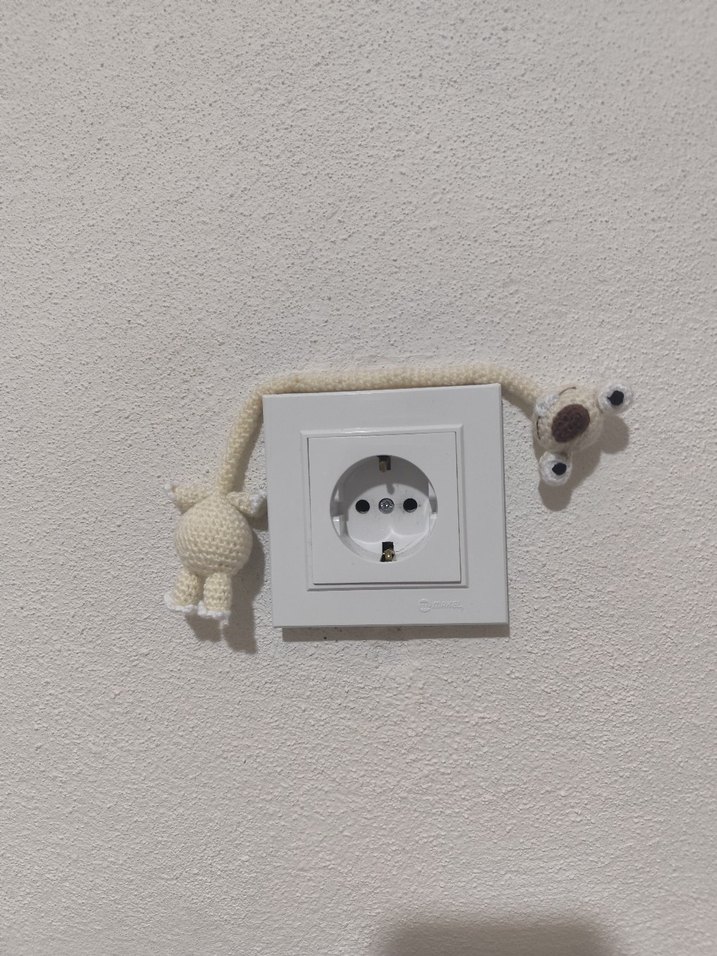 Krem 
 El Örgüsü Peluş Oyuncak amigurumi Sid - Görsel 3