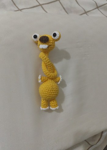 Sarı Örgü Peluş Oyuncak amigurumi sid - Görsel 2
