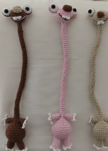 Pembe Renkli Örgü Peluş Oyuncak - Görsel 4