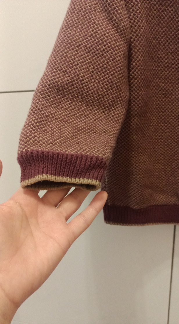 Kahverengi Örgü Erkek Çocuk Ceket - Görsel 3