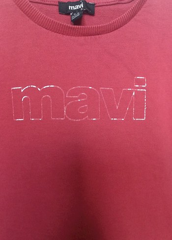 Kız Çocuk Kırmızı Mavi Baskılı Sweatshirt - Görsel 2