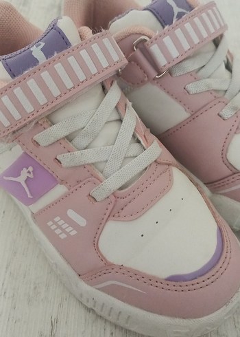 Kız Çocuk Pembe Cırtlı Spor Ayakkabı - Görsel 2