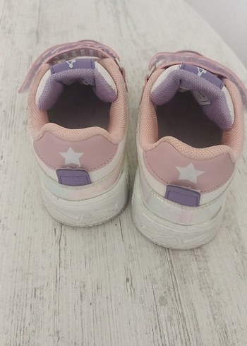 Kız Çocuk Pembe Cırtlı Spor Ayakkabı - Görsel 3