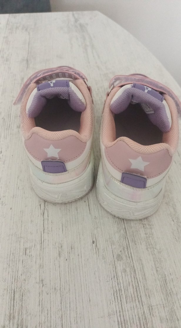 Kız Çocuk Pembe Cırtlı Spor Ayakkabı - Görsel 3