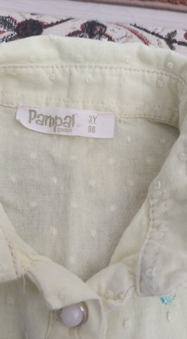 Nakışlı Çok Renkli Kız Bluzu - Görsel 2