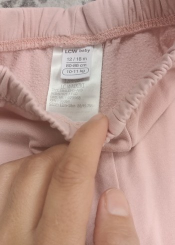 Pembe Elastik Belli Kız Tayt - Görsel 2