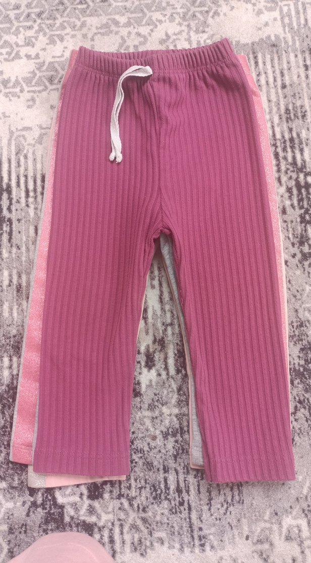 Pembe Elastik Belli Kız Tayt - Görsel 5