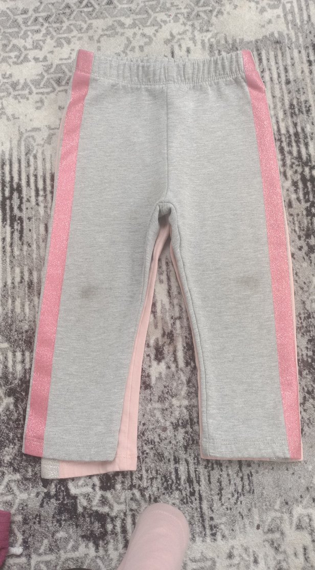 Pembe Elastik Belli Kız Tayt - Görsel 3