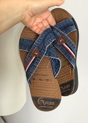 Erkek Kot Kumaşlı Tokalı terlik sandalet - Görsel 7