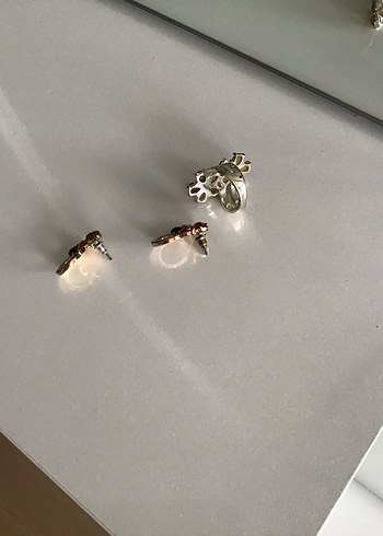  Beden çeşitli Renk Çiçek Desenli Çok Renkli Boncuklu Kadın Yüzük ve küpe seti