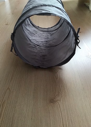 Gri Düz Renk kedi tüneli - Görsel 3