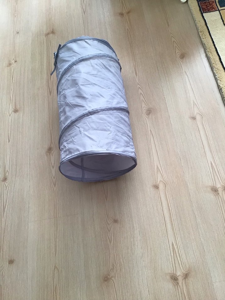 Gri Düz Renk kedi tüneli - Görsel 2