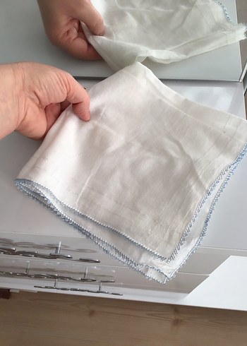 2 adet pamuklu bebek çocuk el ağız mendili - Görsel 2