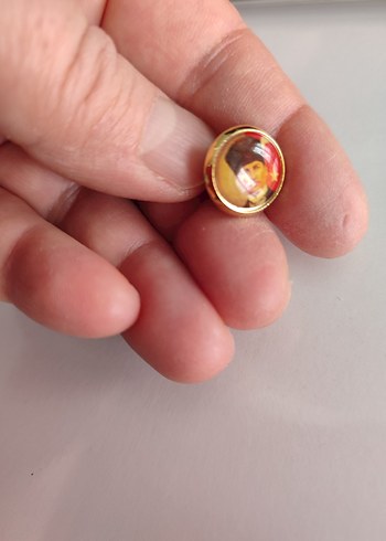 Gold Renkli Atatürk rozeti - Görsel 3