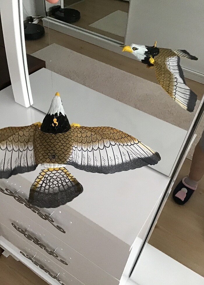 Pilli uçan kuş kedi oyuncağı - Görsel 5