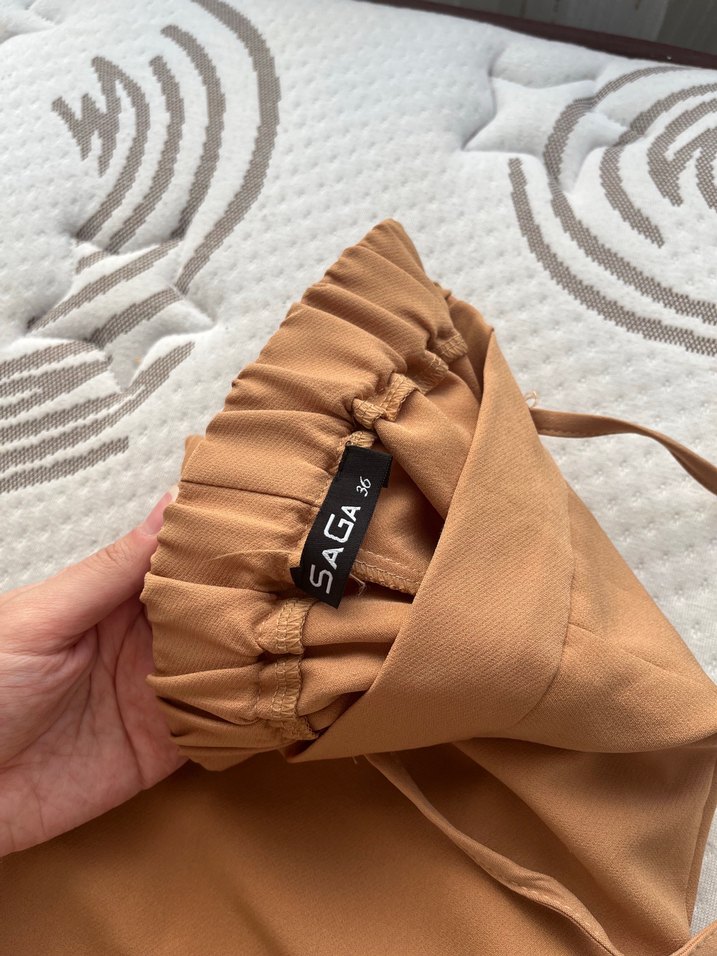 Hardal Sarısı Kadın Kumaş Pantolon - Görsel 3