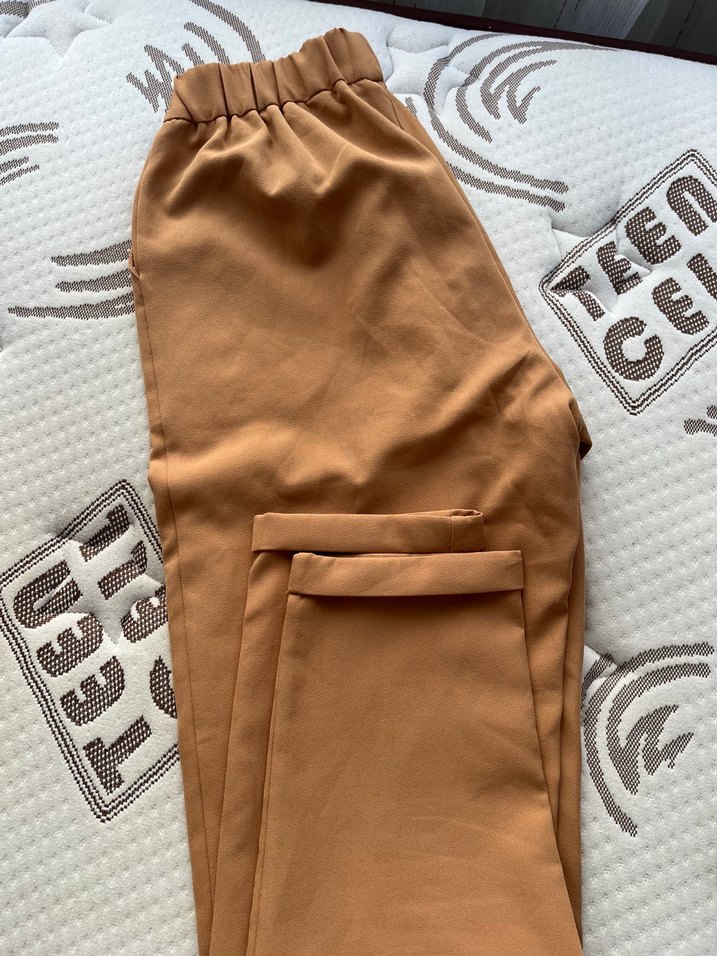 Hardal Sarısı Kadın Kumaş Pantolon - Görsel 5