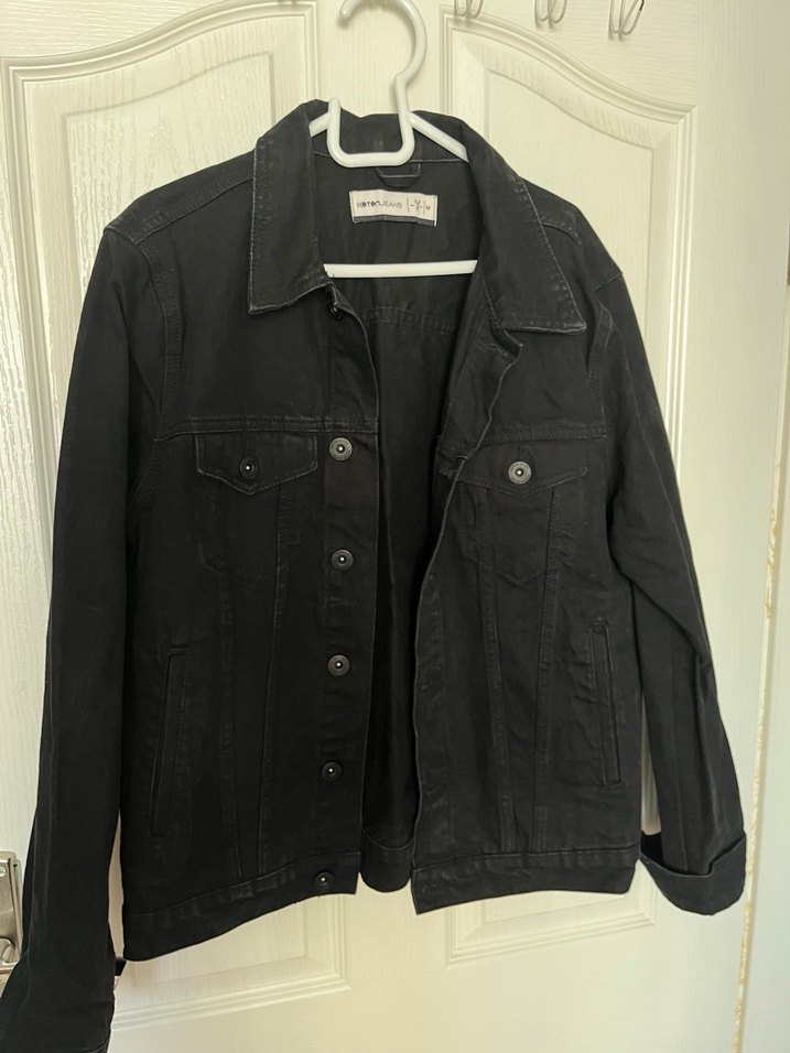 Koton Düğmeli Siyah Erkek Denim Ceket - Görsel 2