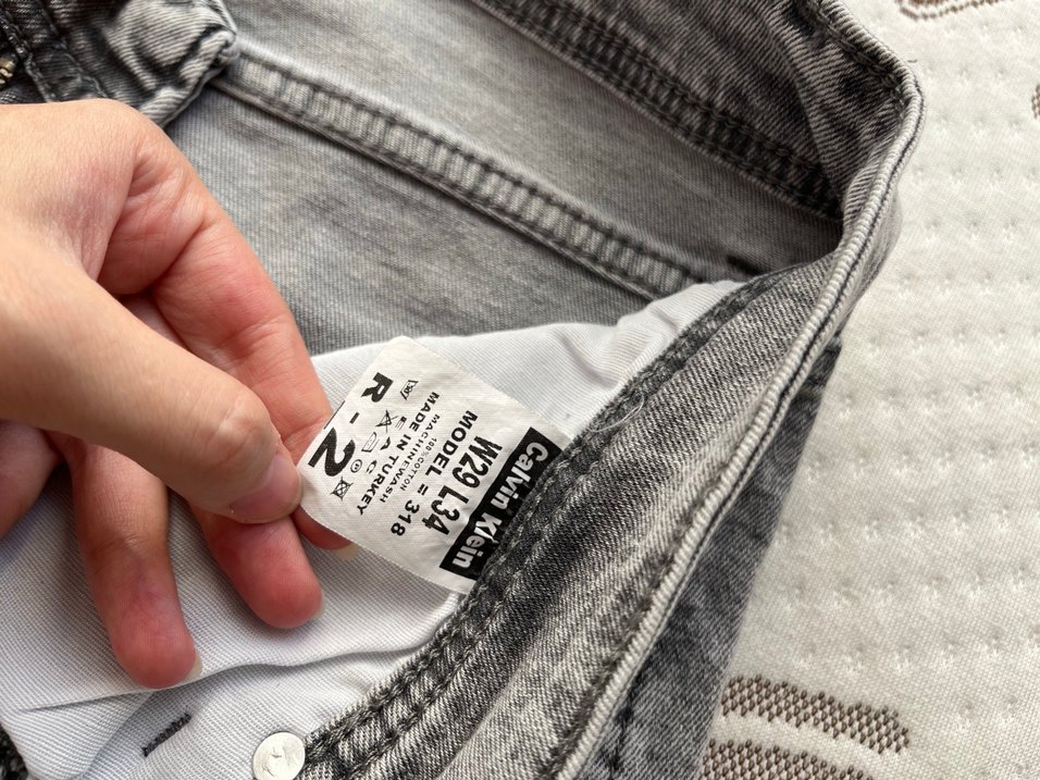 CK Gri Düğmeli Kadın Denim Pantolon - Görsel 2