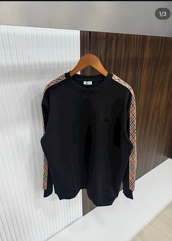 Tommy Hilfiger Ekose Detayli Siyah Bisiklet Yaka Sweatshirt