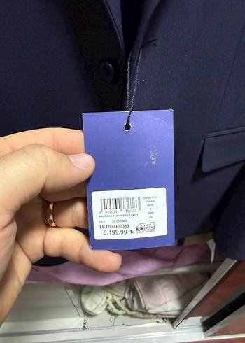 Mavi Düğmeli Erkek Takım Elbise - Görsel 5