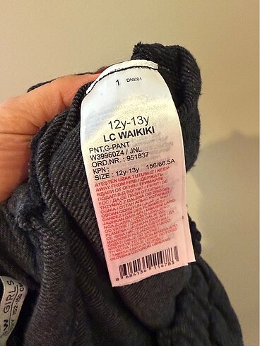 12-13 Yaş Beden gri Renk LCW 12-13 yaş kışlık kumaş pantolon