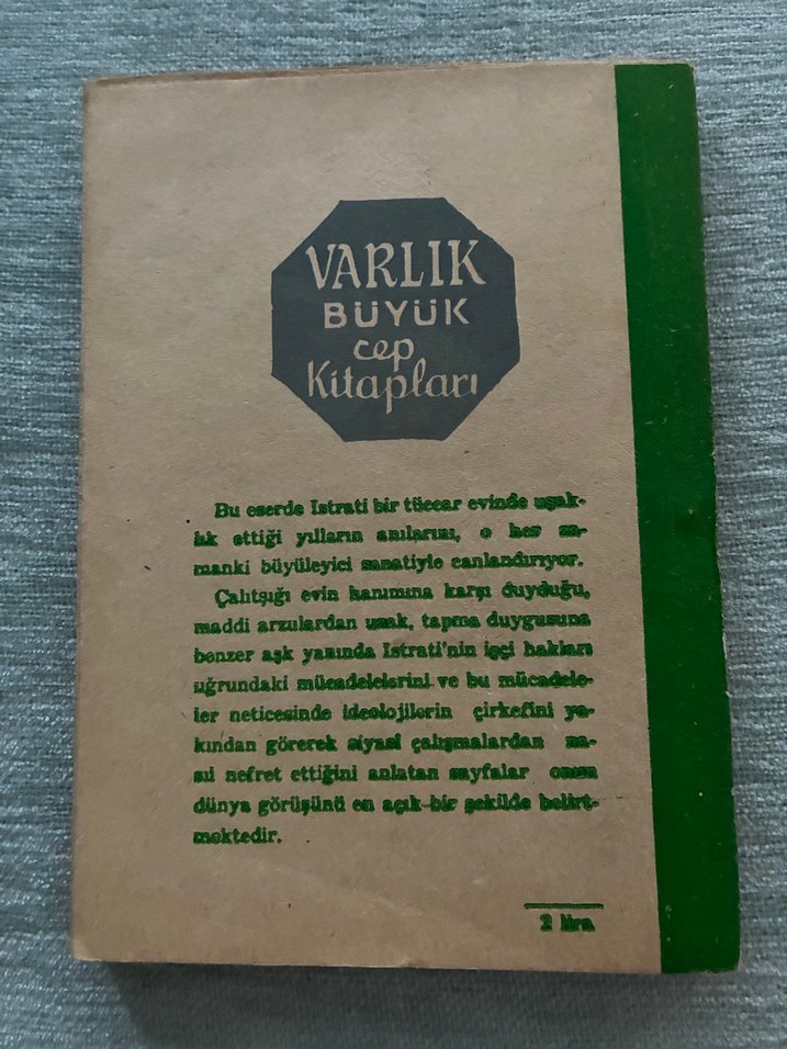 Kitap-Panait Istrati Roman - Görsel 2