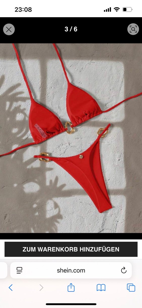 Zincir Detaylı Kırmızı Mini Bikini - Görsel 3