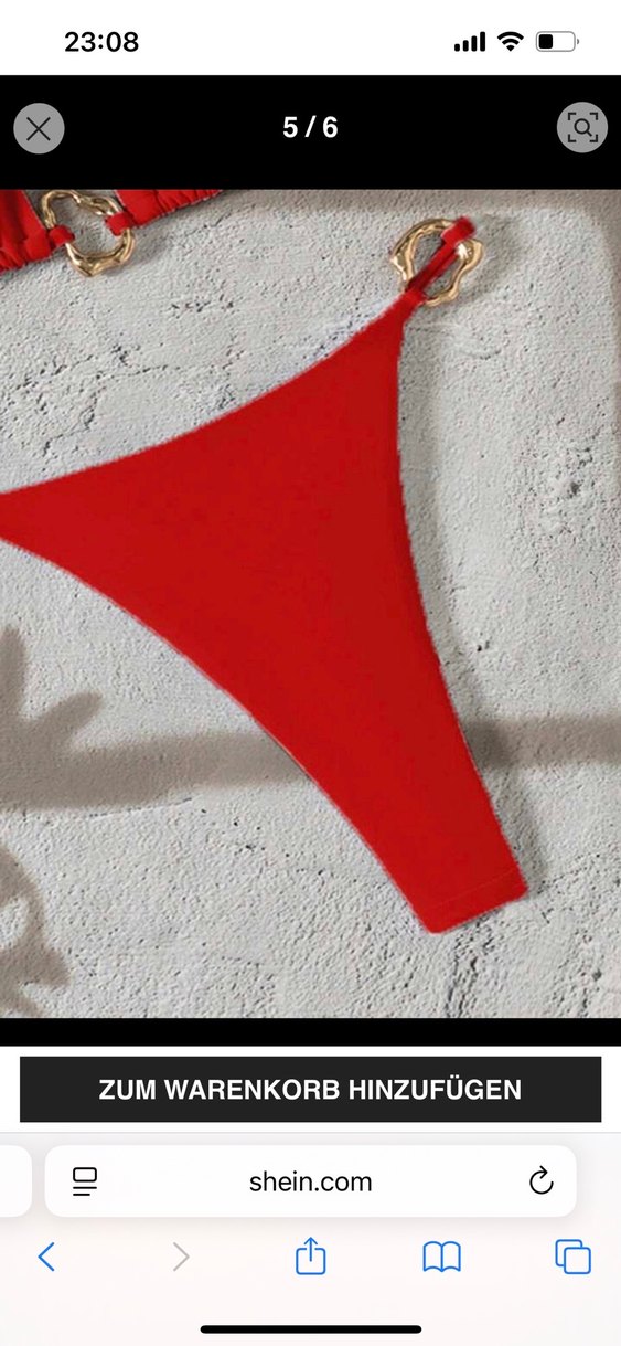 Zincir Detaylı Kırmızı Mini Bikini - Görsel 5