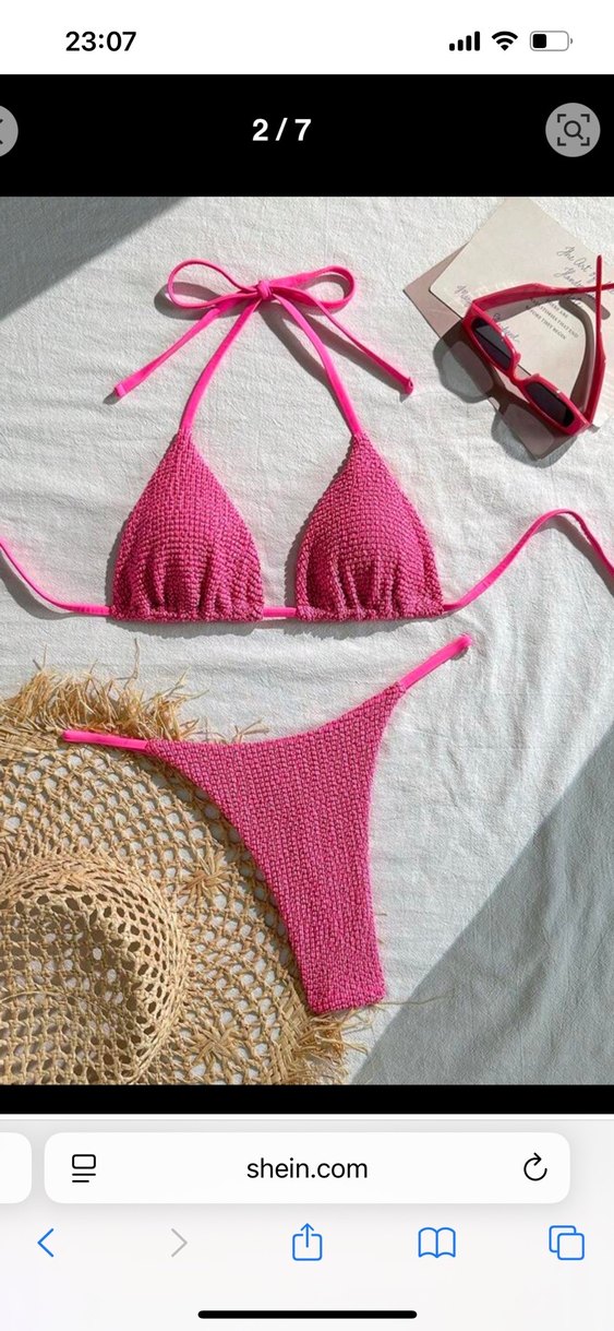 Dantel Detaylı Pembe Mini Bikini - Görsel 3