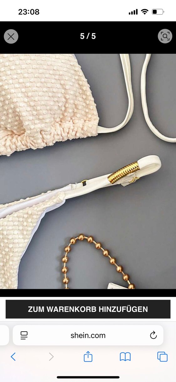 Beyaz Mini Bohem Straplez Bikini - Görsel 3