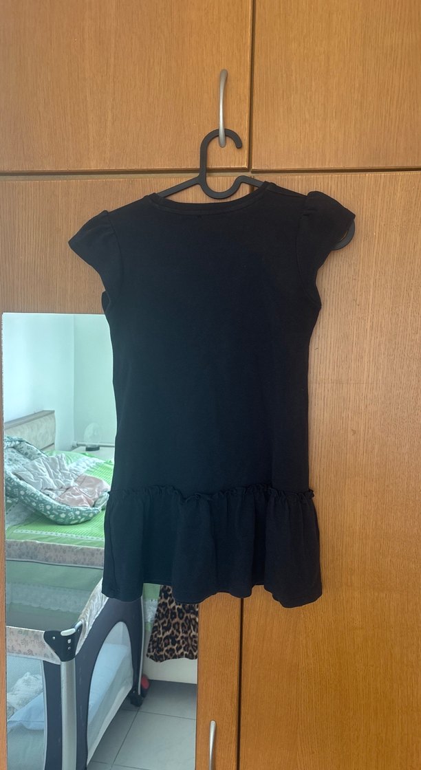 Kız Çocuk Panda Baskılı Kısa Kollu Elbise - Görsel 3