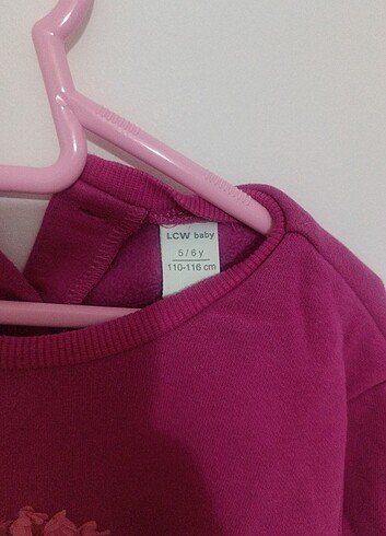LC Waikiki Kız çocuk fuşya pembe kışlık sweatshirt