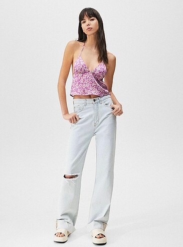Pull and Bear Pull & Bear Çiçekli Bluz