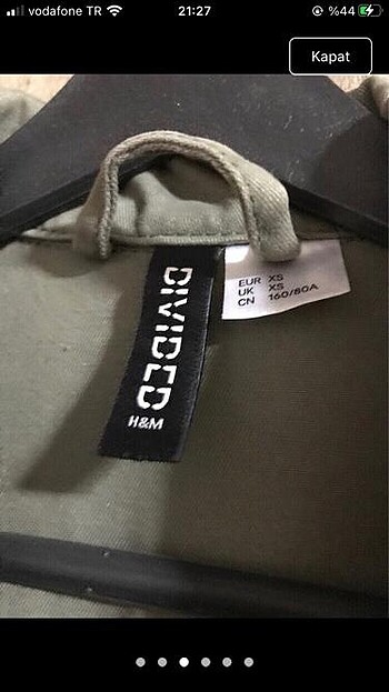 xs Beden haki Renk H&M haki ceket