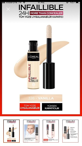 L'Oreal Paris kapatıcı-326 vanilla