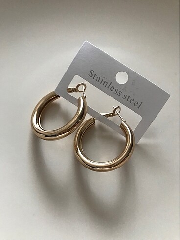 Accessorize Gold çelik küpe
