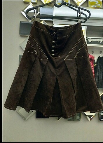 kahverengi vintage etek