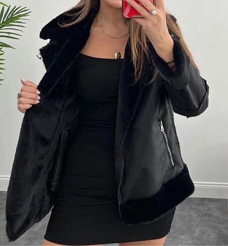 Trendyol & Milla Siyah kürk