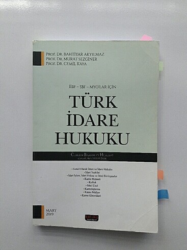 İibf sbf myo türk idare hukuku bahtiyar akyılmaz murat sezginer 