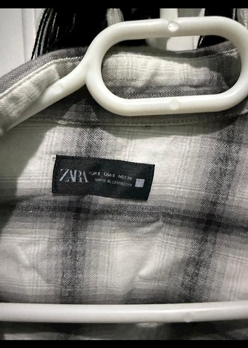 Gri Bağlama Desenli Düğmeli erkek Gömlek - Görsel 3